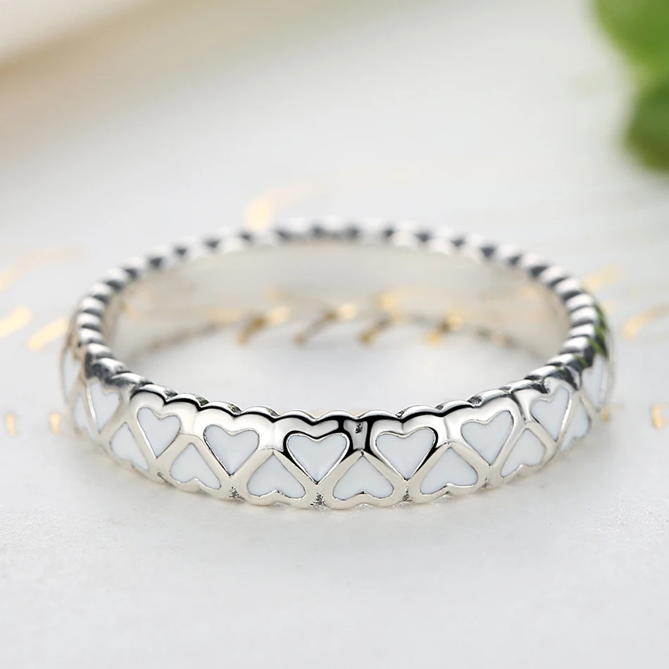 Подлинное Стерлинговое Серебро 925 пробы штабелируемые кольца на палец в форме