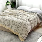 Муслиновое одеяло, 4-слойное дышащее одеяло из натурального бамбука и хлопка, удобное двойное одеяло в японском стиле, тонкое офисное покрывало на лето