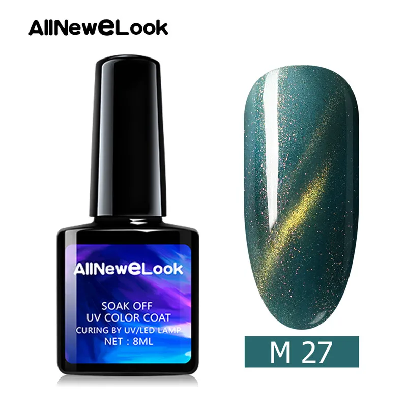 CA027 Allneweook УФ-гель для ногтей Cateye 8 мл Магнитный лазер лак для ногтей клей для ногтей - Цвет: CA027