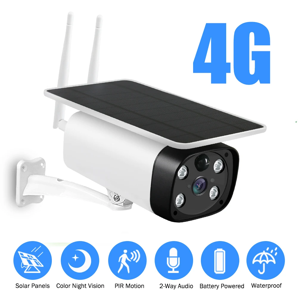IP камера с солнечной панелью 1080P 4G Sim карта|Камеры видеонаблюдения| |