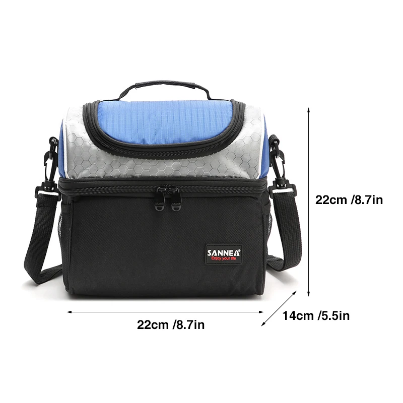 Двухслойная сумка для ланча изотермическая Термосумка детей школьная еды бенто