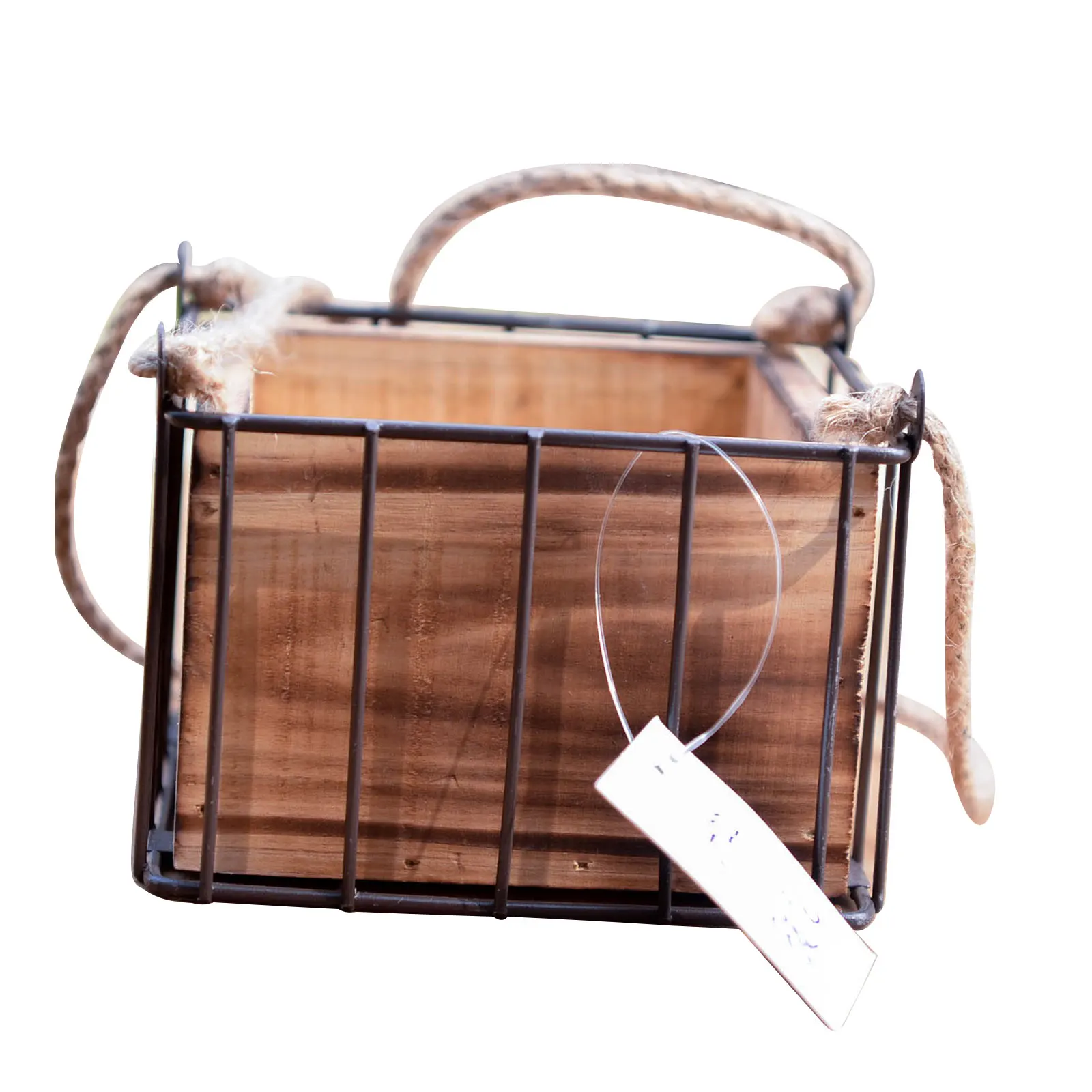 Проволочная Подставка для цветов коробка хранения подставка корзина