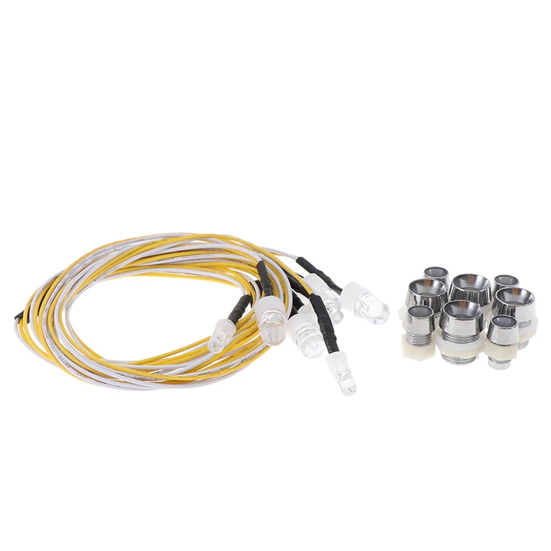 

Hot Sale 8 LED Light Kit 2 White 2 Red 4 Yellow for 1/10 1/8 HSP RC4WD Axial SCX10 D90 HPI RC Car LED Lamp