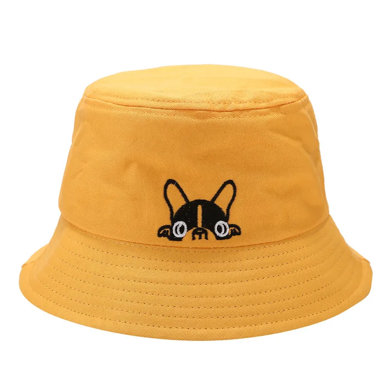 Casual Sun Hat Cartoon Cute Bucket Men Women Dog Bob Hip Hop Cap Summer Panama Black Fold Fishing | Аксессуары для одежды