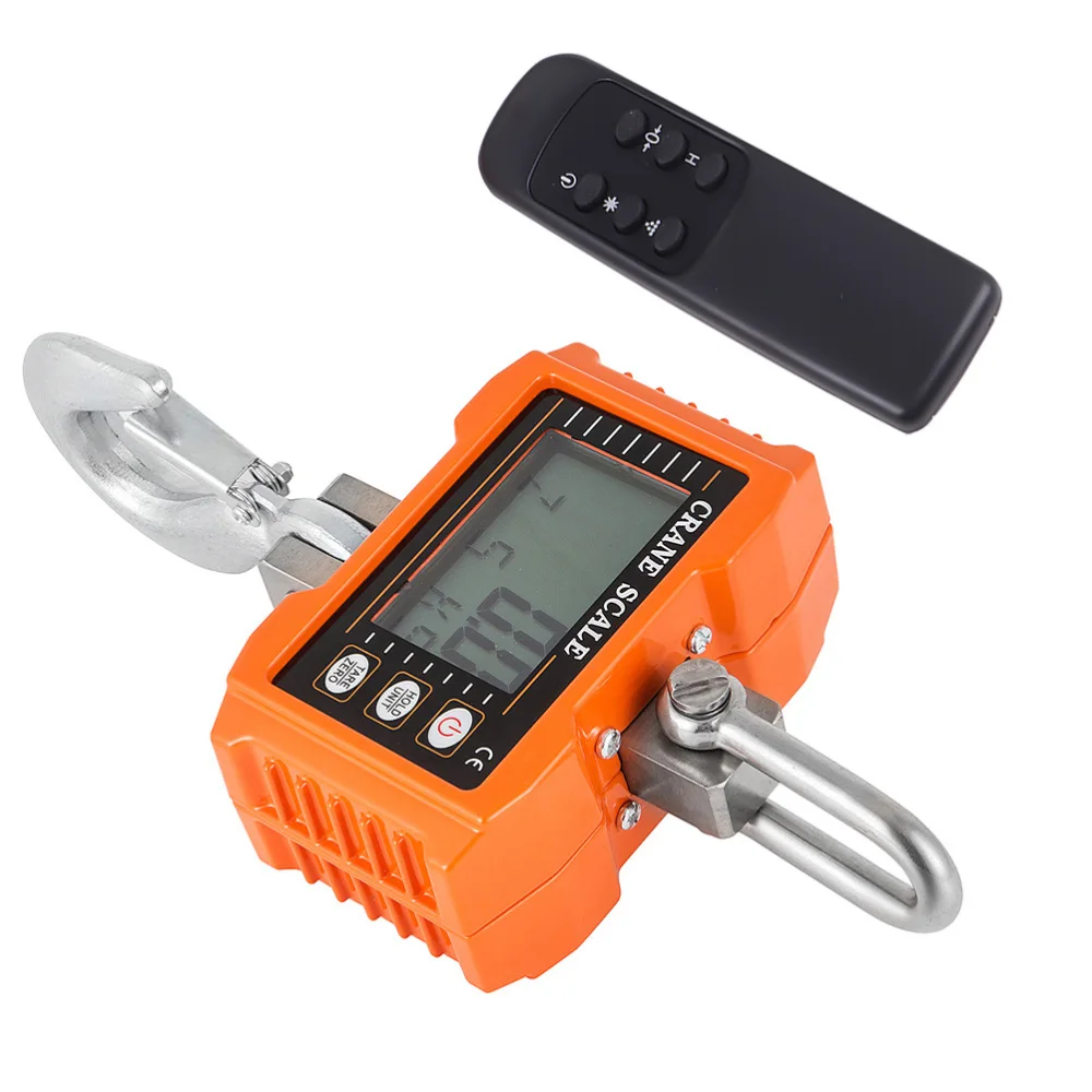 

1 Set 0.3T Digital Crane Scale Handheld Hanging Hook Scale Useful Weighing Tool