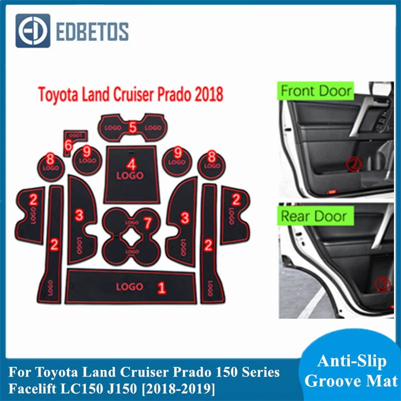 Противоскользящий коврик подставка для ворот Toyota Land Cruiser Prado 150 серии Facelift LC150 J150
