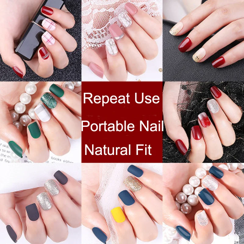 30 шт. нажмите на женские накладные ногти для женщин повседневная Полная крышка