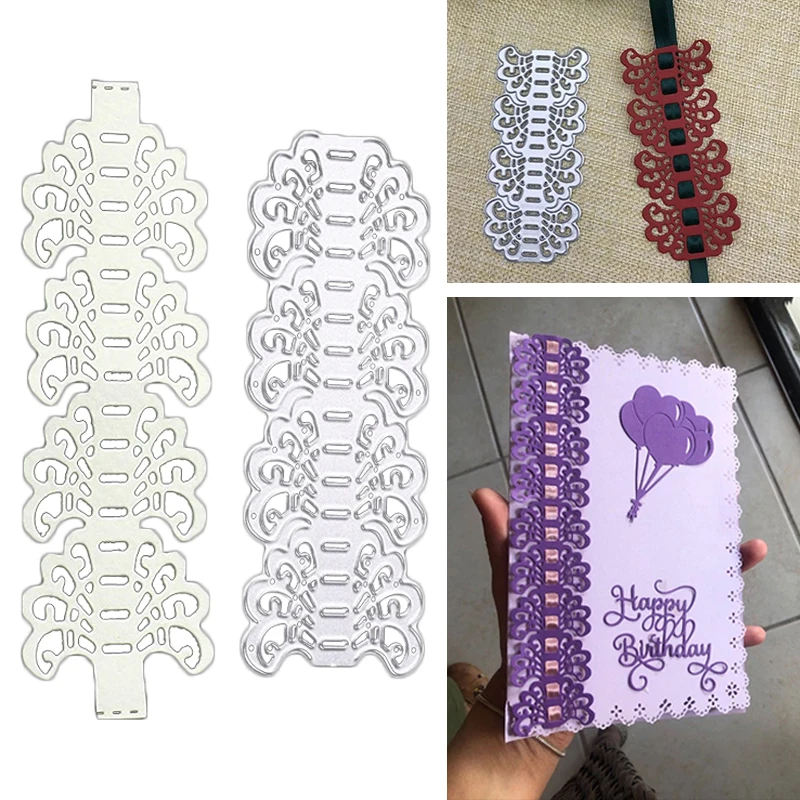 Новая мода кружева цветок край границы металла резки трафареты для DIY