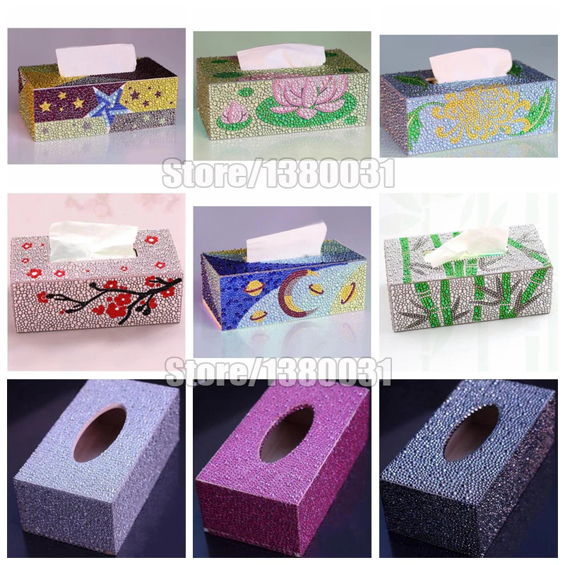 

Shaped 5D DIY Diamond Painting, Roll Tissue Box Cross Stitch Cartoon Storage Box Jewelry Box Diamond Cross Stitch LD506