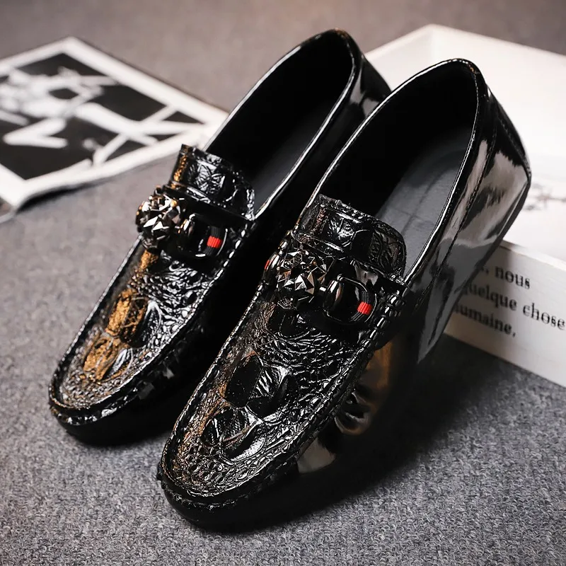 Кожаные мужские повседневные туфли роскошные Брендовые лоферы