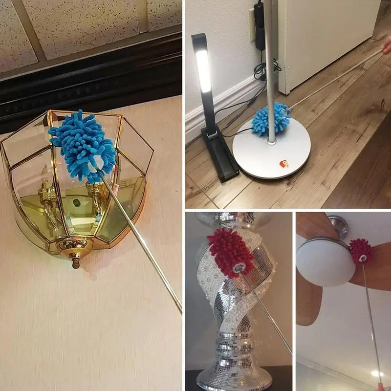 

Handle Extendable Cleaning Feather Brush Home Dust Removal Feather Duster Microfibre Handle Washable Brush Telescopic Tool F1A5
