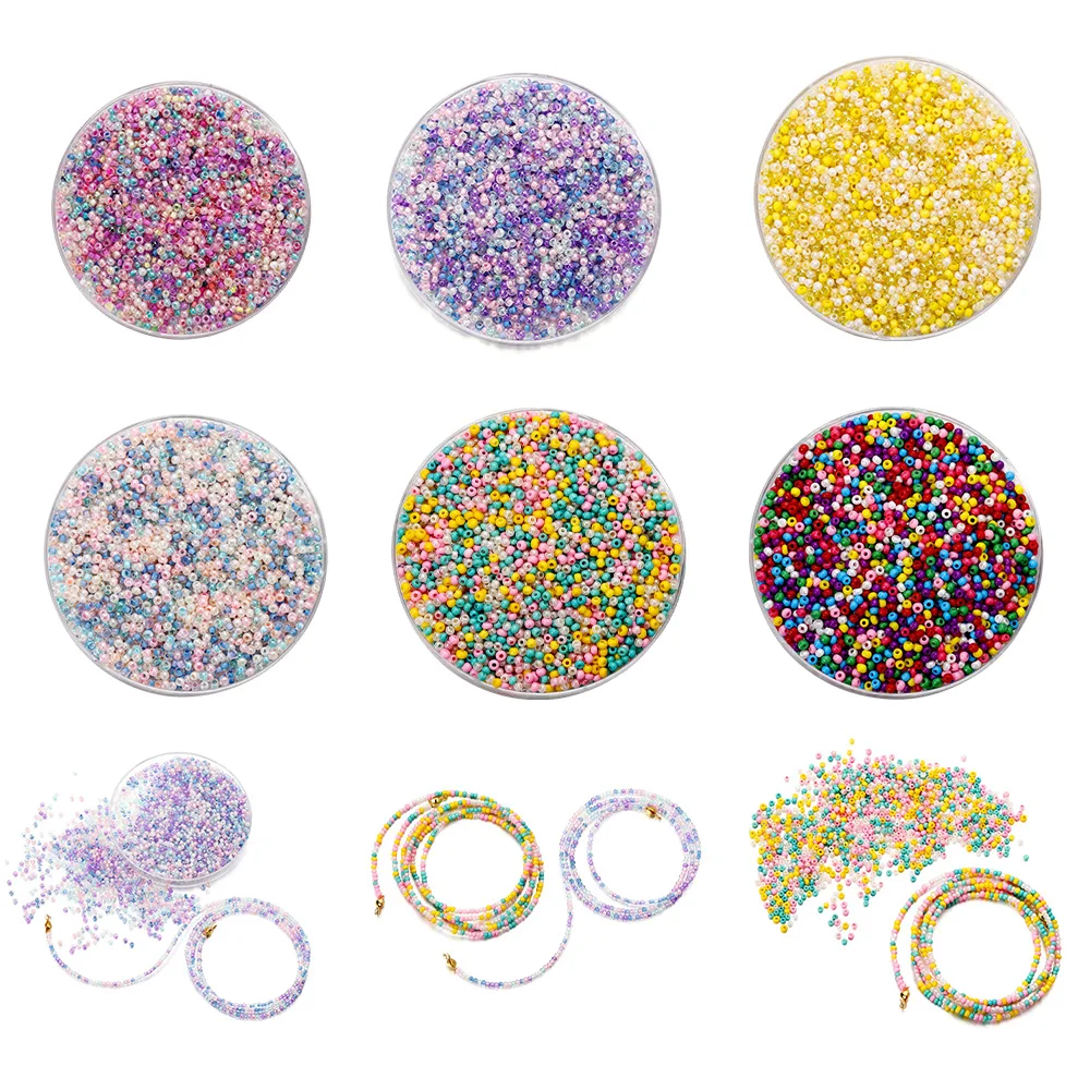 

10g/lot Crystal Glass Seed Beads 2mm Czech Charm Spacer Glass Beads Round Loose Bead For DIY Earrings Bracelet Jewelry Making