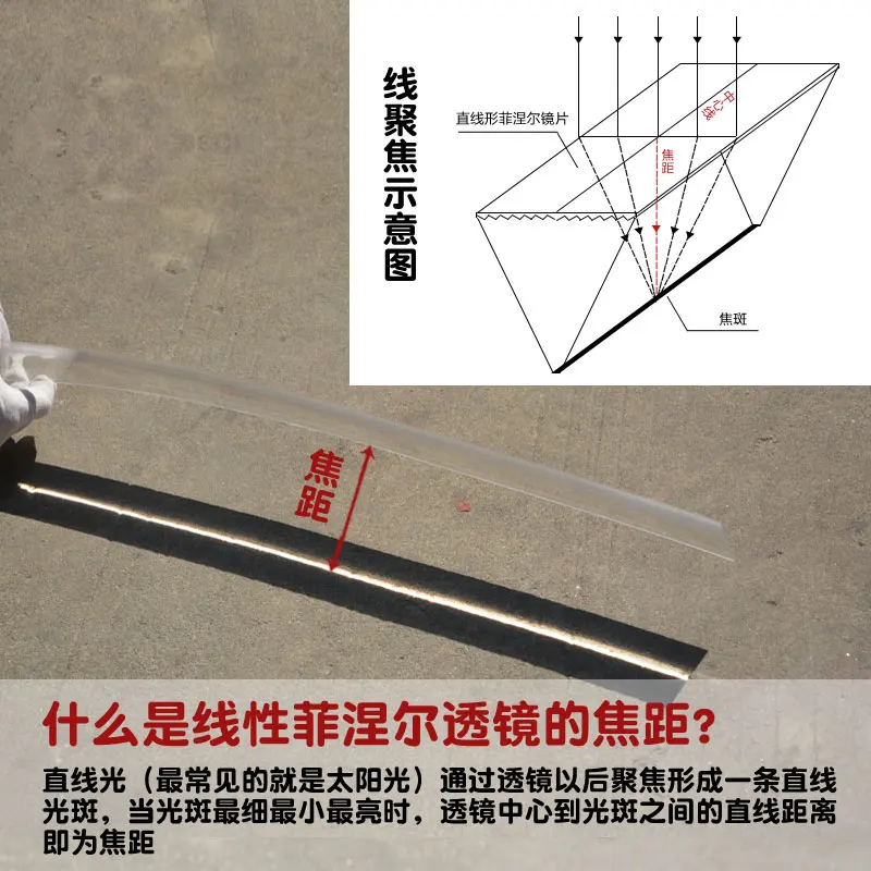 Линейная линза Френеля солнечный коллектор полоса точечного освещения 200 ~ 1100 мм |
