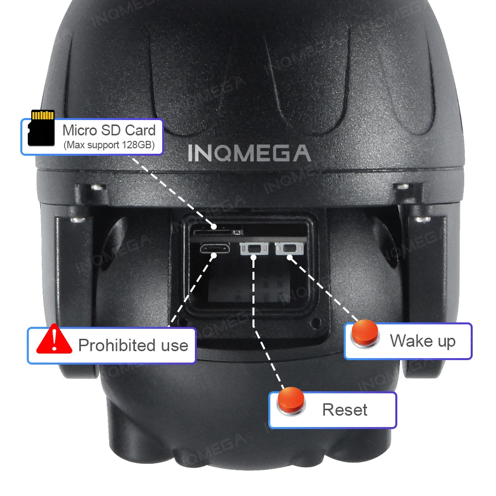 

INQMEGA 4MP WIFI Solar Monitor PIR Solar Security Camera Outdoor Security Protection Video Surveillance Detachable Solar Panel