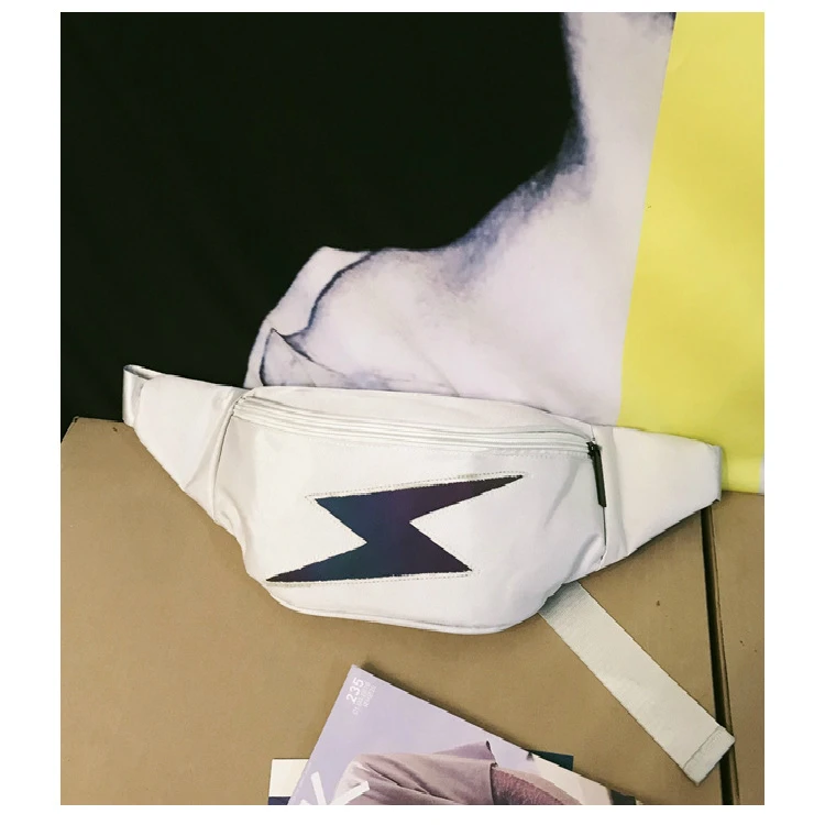 

Personalized Lightning Reflective Shoulder Bag Fashion Oxford Cloth Messenger Bag Pure Color Simple Square Bag 2020 Handbags New