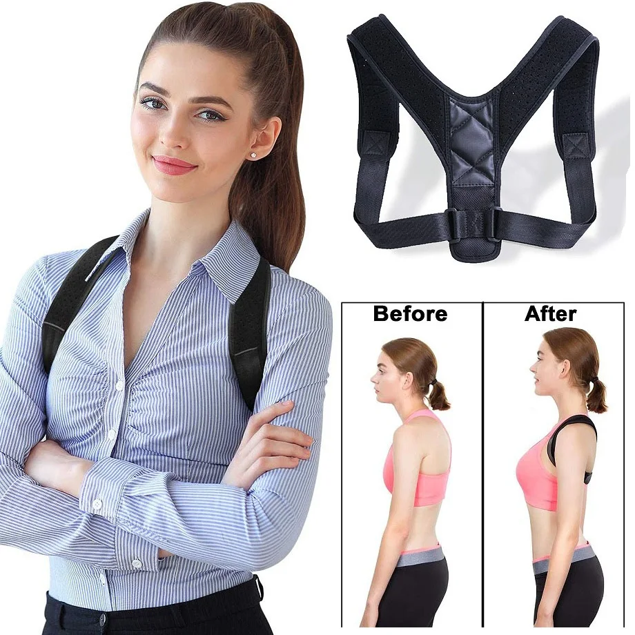 Регулируемый Корректор Осанки Спины ключицы позвоночника Спина Плечо Опора