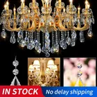 50 мм, Хрустальный кленовый лист с восьмиугольными бусинами 14 мм, гирлянды, нитка, прозрачная стеклянная хрустальная люстра, подвески, украшение для вечеринки и свадьбы