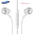 Наушники Samsung AKG, шнур с оплеткой, 3,5 мм, наушники-вкладыши с микрофономголосовым управлением для Galaxy S7, S8, S9, S10, A30, A50, A70, Note 8, 9