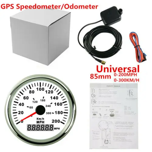 GPS измеритель скорости 85 мм 200 миль/ч Kmh скорость метр 300 км/ч для лодки яхты