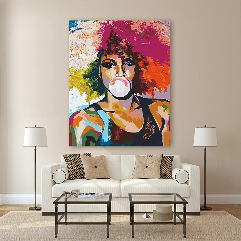 Картина по номерам африканская леди красота портрет картины маслом ручной