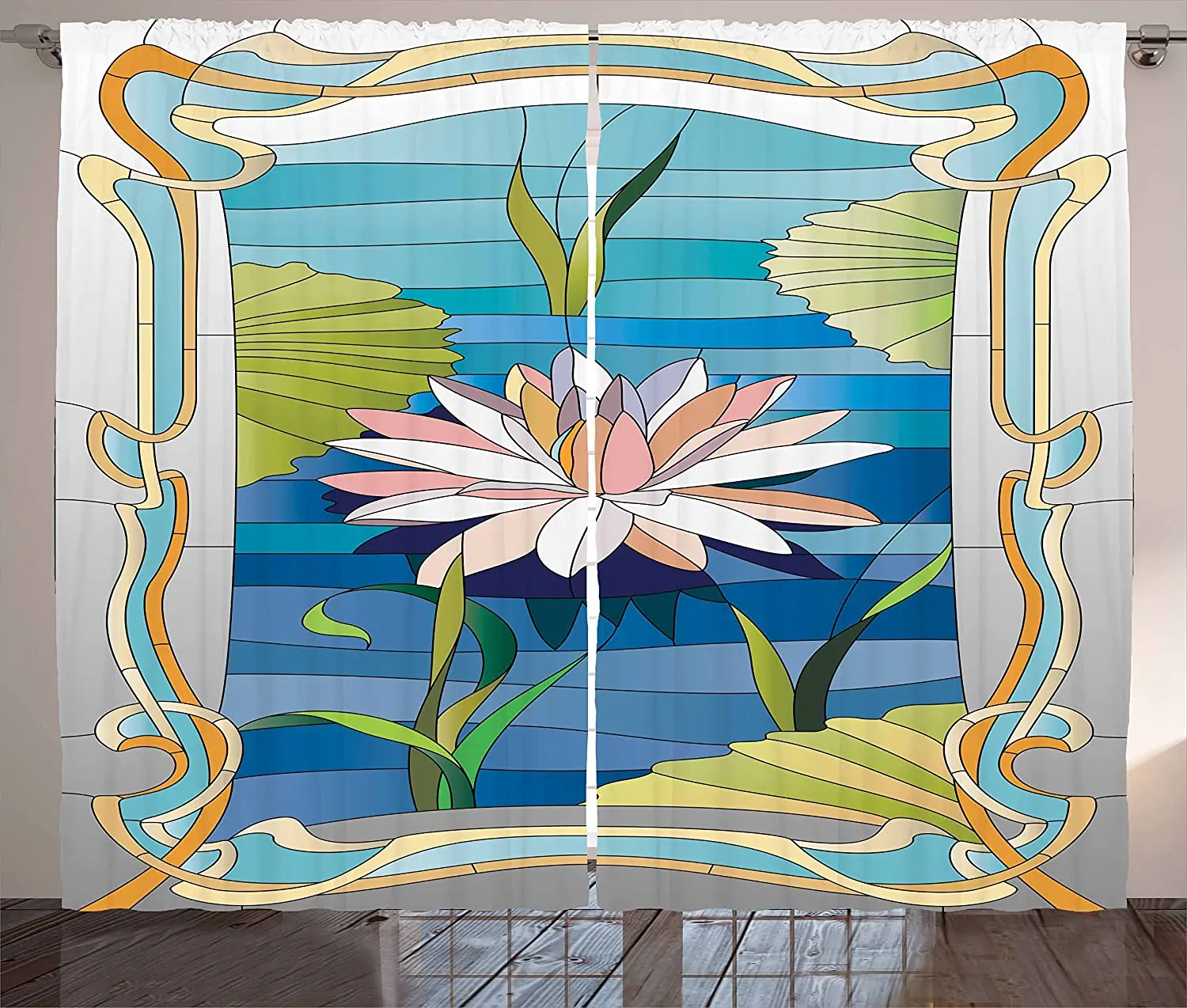

Art Nouveau Blackout Curtains for Living Room Bedroom Kitchen Window Treatments Curtain Home Decoration Drapes