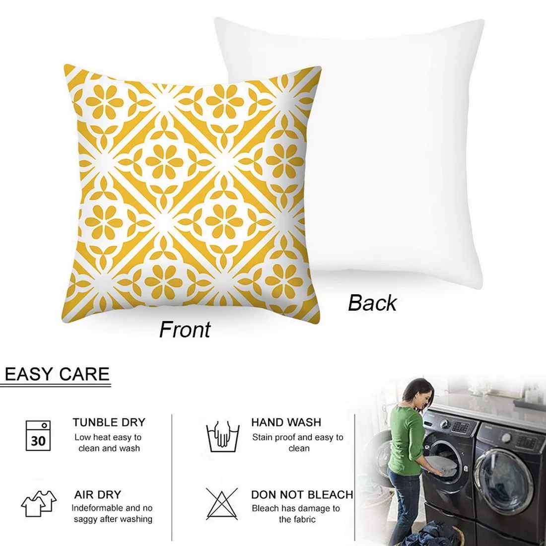 Urijk желтый геометрический принт наволочка для дивана автомобиля поясной чехол