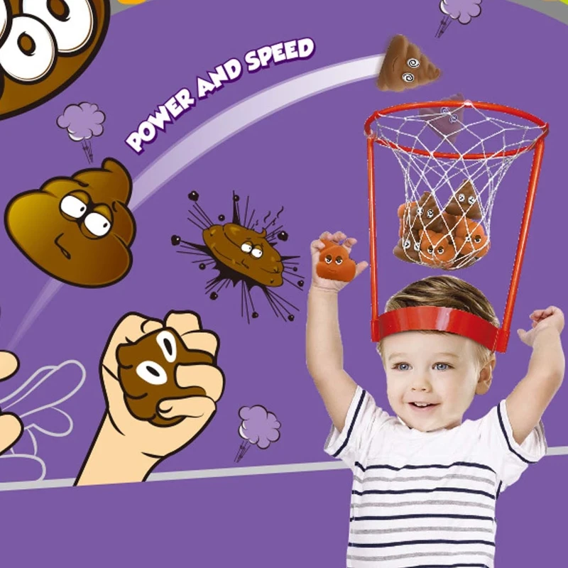 

Outdoor Headband Hoop Fake Poops Toys Security Catching Game Parent-child Game Kids Basketball Shooting Learning Gifts J60B