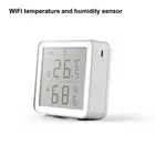 Беспроводной умный датчик температуры и влажности, Wi-Fi цифровой ЖК-термометр, интеллектуальное соединение с приложением s Tuya для умного дома