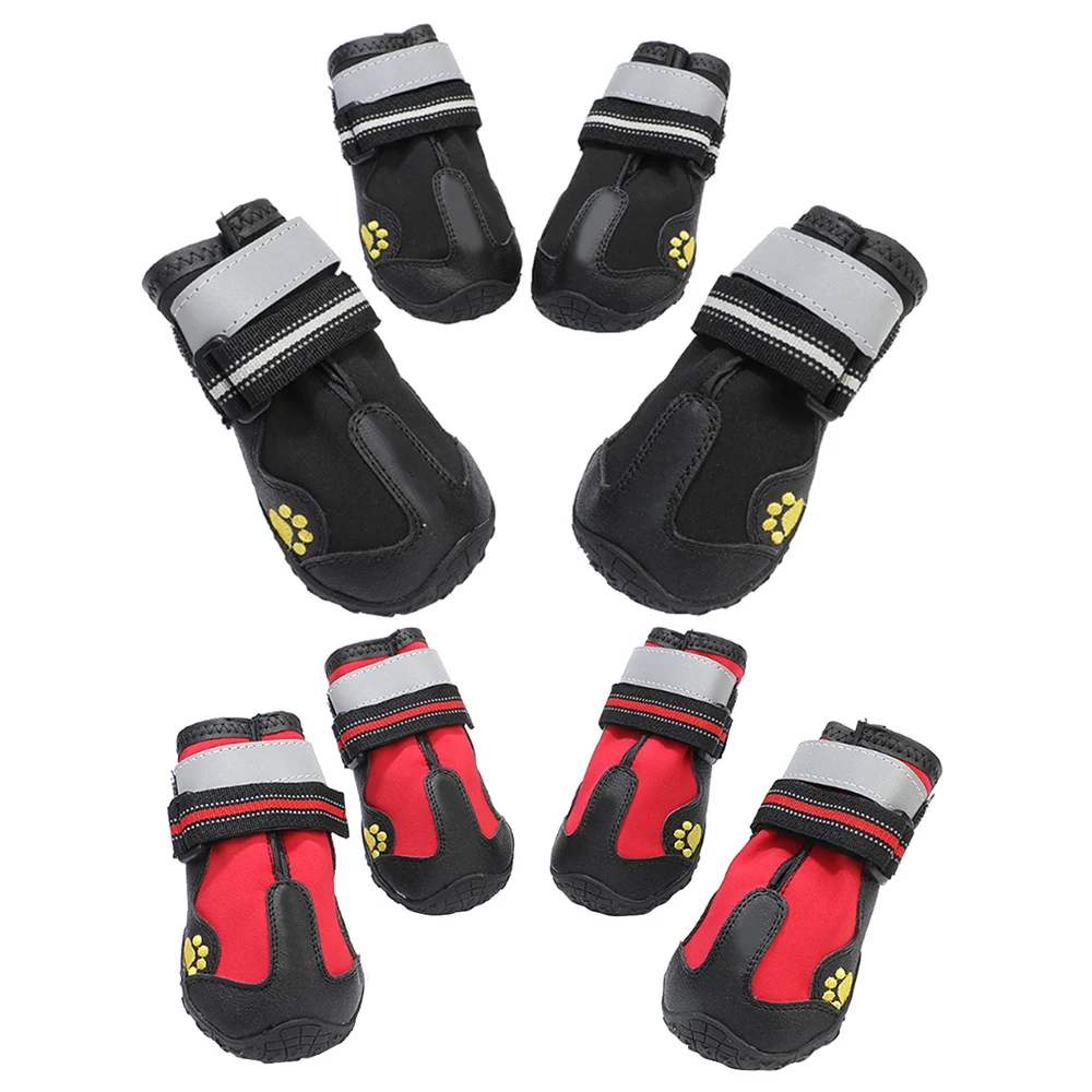 4 шт. Светоотражающие носки для собак зимние сапоги обувь дождя Нескользящая