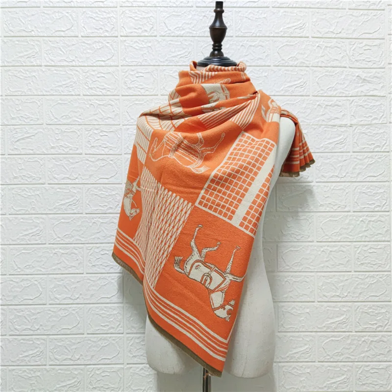 

New 2020 Brand Scarf For Women Warmer Winter Cashmere Pashmina Shawls Female House Blanket Wraps Foulard Scarves Bandana