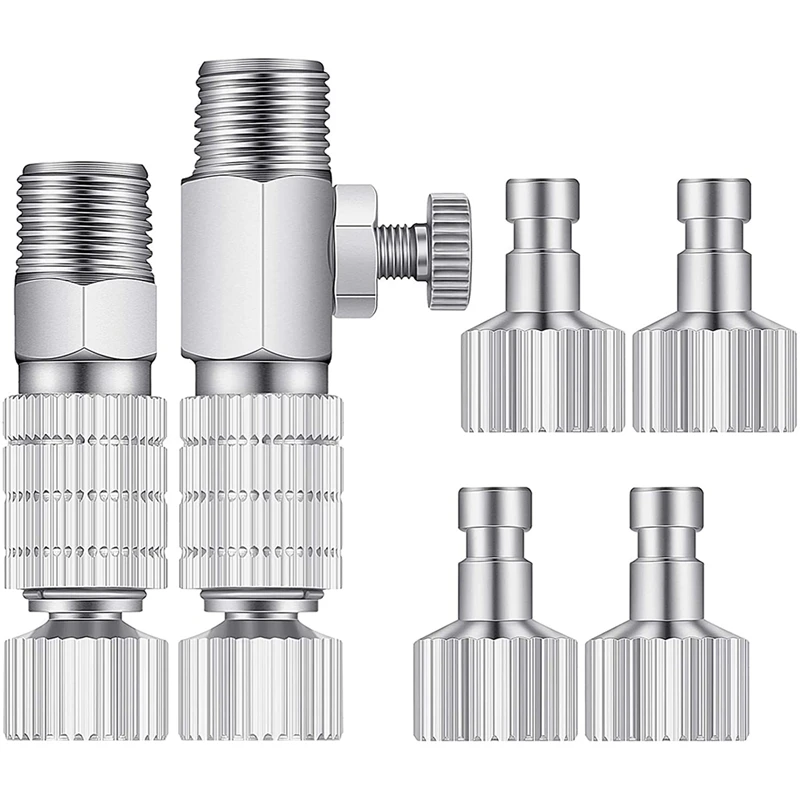 

Адаптер для аэрографа 8 шт., быстросъемная муфта для аэрографа, комплект адаптеров для воздушного компрессора и шланга для аэрографа