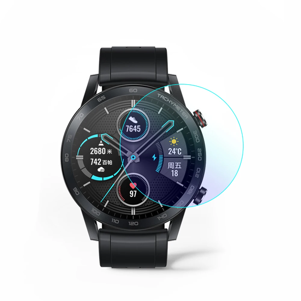 Защитная пленка из закаленного стекла с изогнутыми краями 3D для Honor Magic Watch 2 46 мм