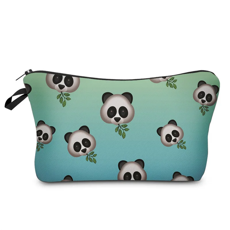 

Panda Makeup Pouch Cartoon Print Purse Pencil Bags Art Print Panda Make Up Organizer Vintage Makeup Travel Bag Cute Bag
