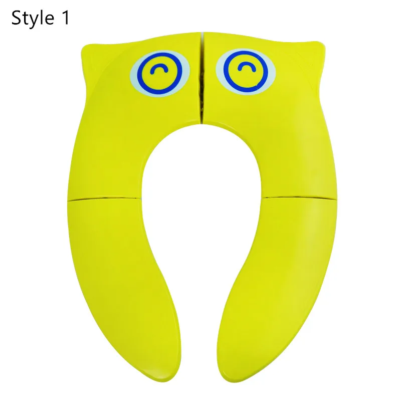 style 1 green owl Портативный детский дорожный горшок для сиденья детский складной Туалет обучающее сиденье Чехол для малыша моча помощник Подушка Детский горшок местный - Цвет: style 1 green owl