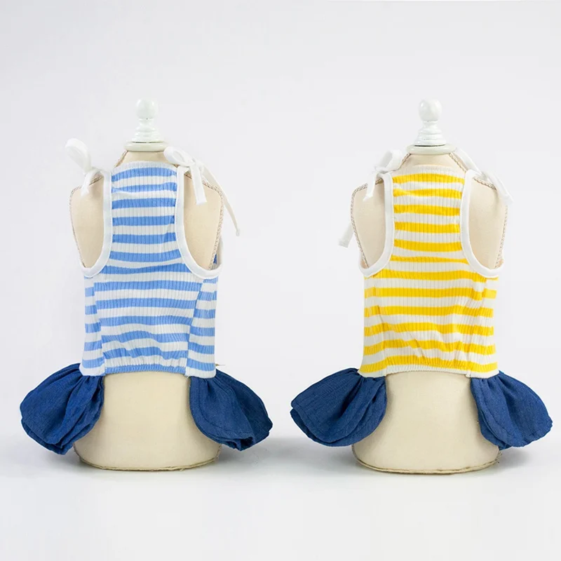 Pet весенне летнее платье в полоску с рисунком милого медведя лeт бeз рyкaвoв нa