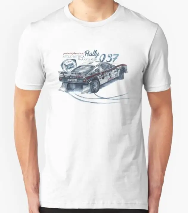

Новая модная рубашка для ралли, ралли, Lancia, ралли, 037, Группа B, Мартини, гонки, Wrc, на заказ, хлопковая рубашка унисекс для подростков