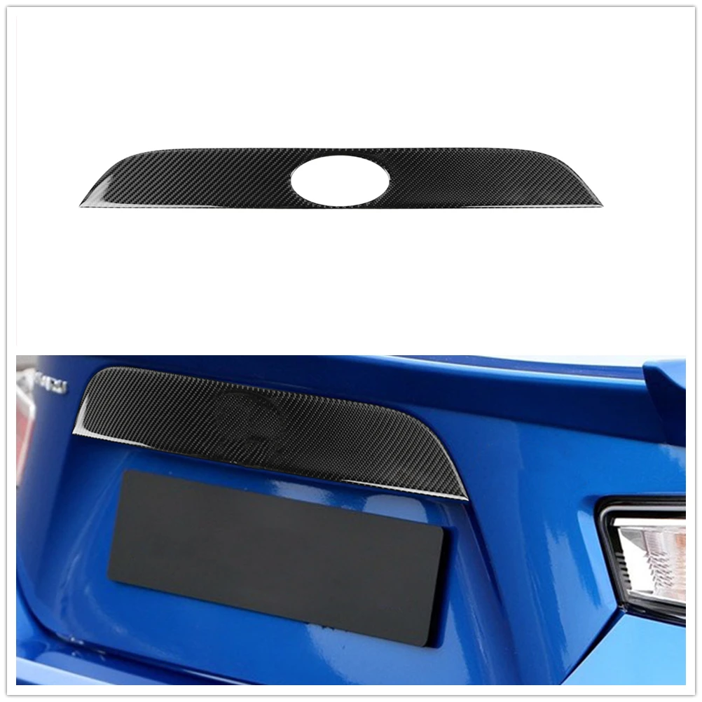 

Для Subaru BRZ Toyota 2013-2020, автомобильная эмблема заднего багажника, крышка багажника, отделка, задняя дверь, крышка, полоса, углеродное волокно, ли...