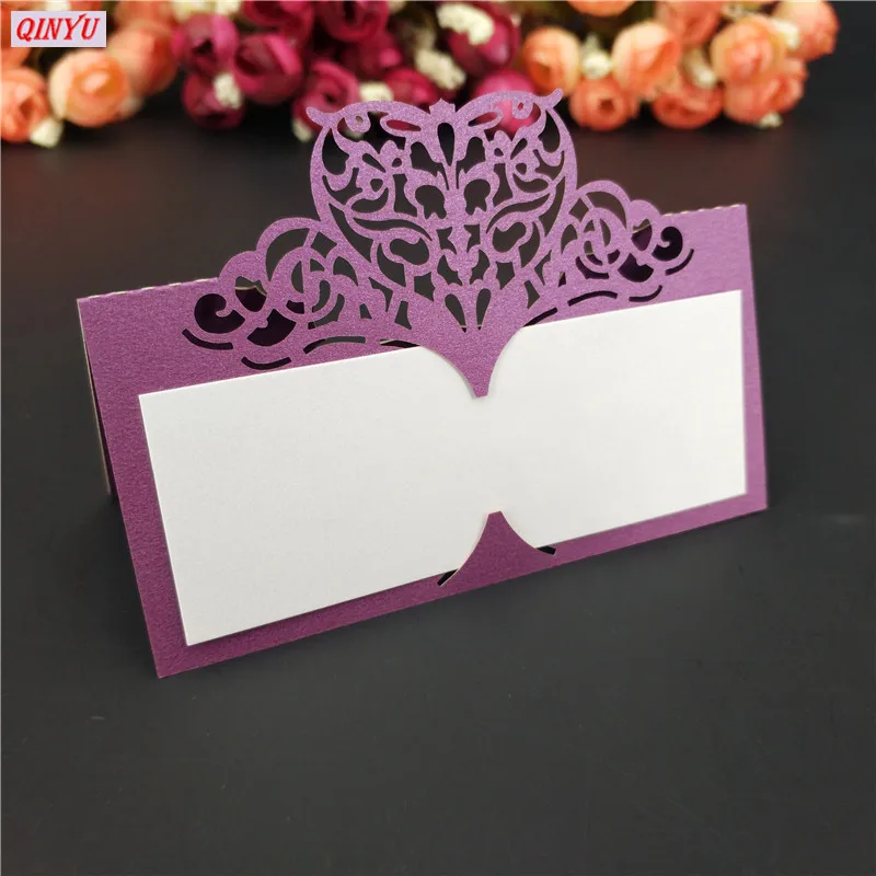 10 шт. лазерная резка сиденье карта имя место Свадебная вечеринка украшение стола