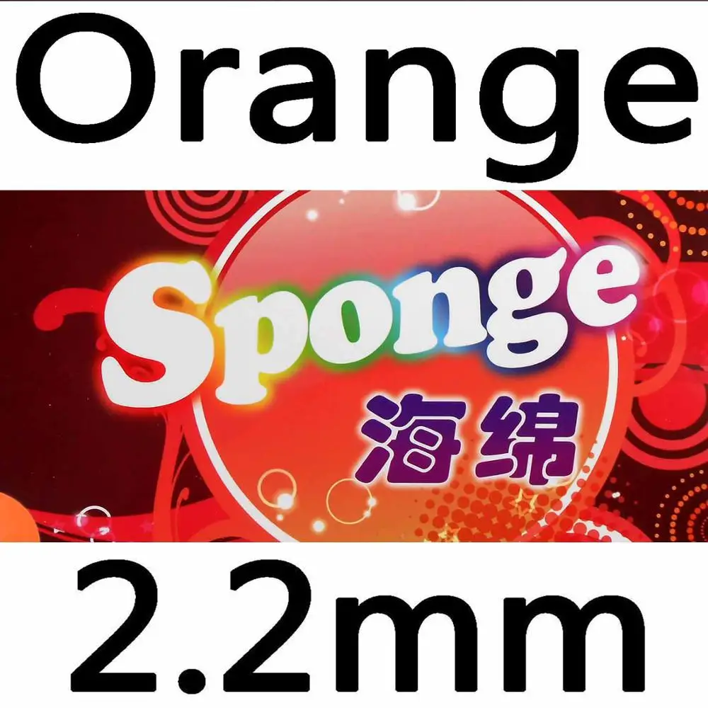Orange 2.2mm 61 секундная высокая эластичность губка для настольного тенниса - Цвет: Orange 2.2mm