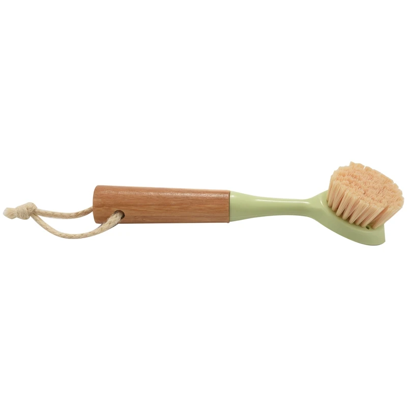 

1Pcs Natural Bamboo Dish Brush Hand Brush over Wood Handle and Stiff Bristles Eco Friendly Scrubber for Cleaning Dishes