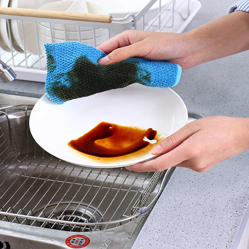 3pcs Thick Microfiber Rag Car Window Glass Cleaning Cloth Rice Velvet DishTowel Absorbable Kitchen | Дом и сад