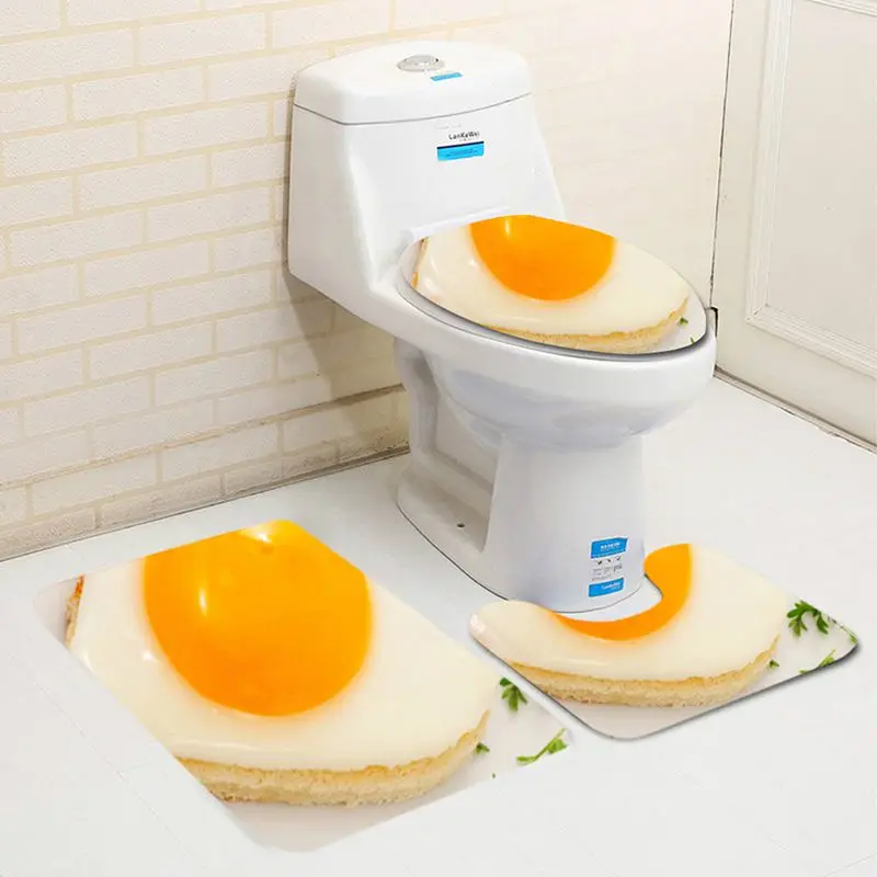 3 шт./компл. Творческий Коврик для ванной из мягкой фланели с нескользящей