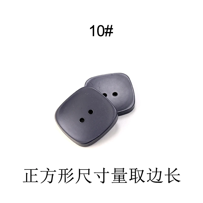 10 6pcs 2 Holes Square Buttons For Clothing Coat Craft Plastic Sewing Resin Button Baby kids Suit Garments 20mm 25mm Needlework JOD - Color: 10