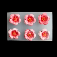 diy crystal epoxy cherry blossom mould mirror handmade fragrance gypsum fragrant stone decorative keychain cake mold