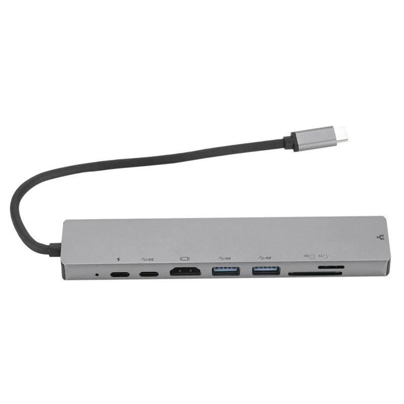 Интерфейсы Hdmi 4K Usb C 8 в 1 адаптер Gigabit Ethernet Rj45 Lan для зарядного порта - Цена: 2 217,29 руб.