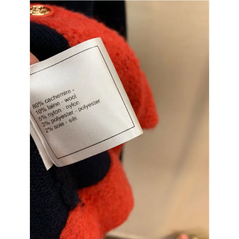 2019 autumn new COCO fashion track clothing female temperament wool blend cardigan |