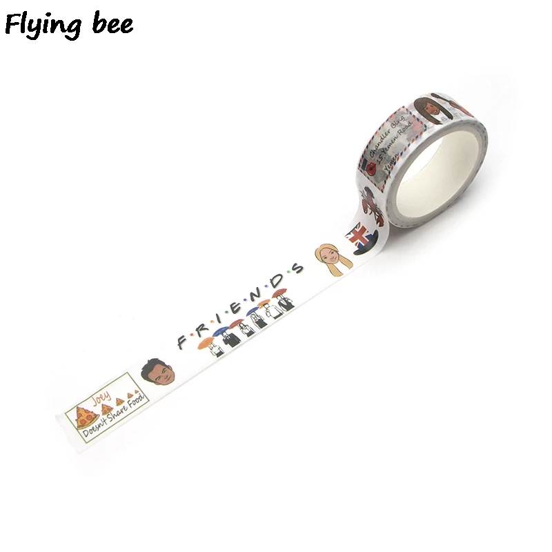 Flyingbee 15 мм X 5 м Бумага васи клейкие ленты друзья ТВ шоу клейкая лента DIY Скрапбукинг наклейка этикетка маскирующая лента X0260