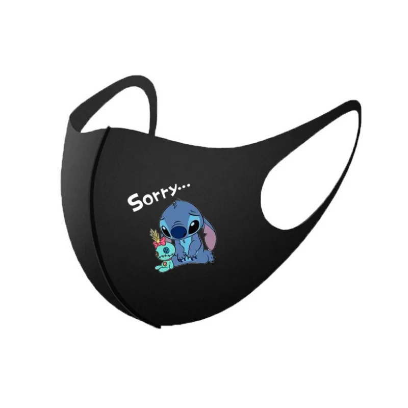 2 шт. Disney аниме маски для взрослых стежка в стиле Маленький Монстр моющийся черный
