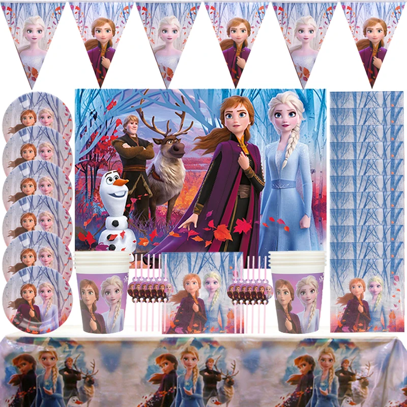 59 шт. одноразовые тарелки и салфетки для девочек | Дом сад