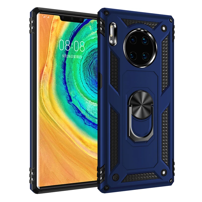 Сверхмощный защитный чехол с кольцом для пальца Huawei Mate30 Mate 30 20 Pro Y5 Y6 Y7 Y9 2019 P40 P30 Lite